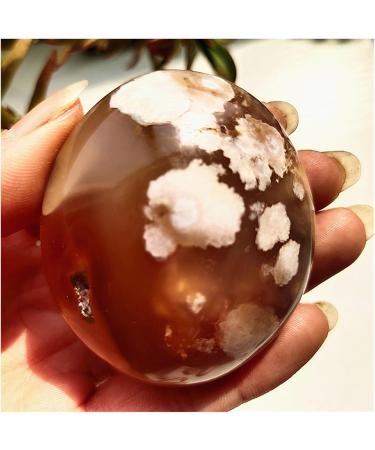 Natural Crystal Rough Crystals Natural Stone Cherry Blossom Agate Crystal Palm Ornaments Home Room Decor Spiritual Reiki Crystals (Color : 100-110g) - Buy Online on GoSupps.com