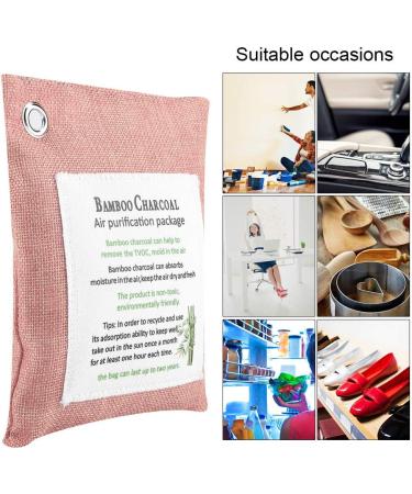 Haofy Bamboo Charcoal Air Purifying Bag - 8 Colors Activated Carbon Odor Eliminator for Home & Car (Ivory) - Buy Online on GoSupps.com