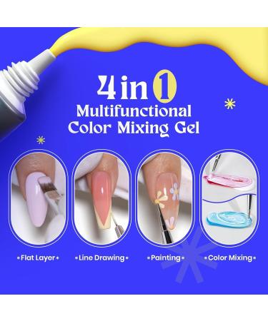 Buy Infinite Gel Polish - Mixing Cyan Blue Nail Gel (45ml) for Home & Salon Nail Art | Soak Off Multi-Use Custom Shades UV Cured - Buy Online on GoSupps.com