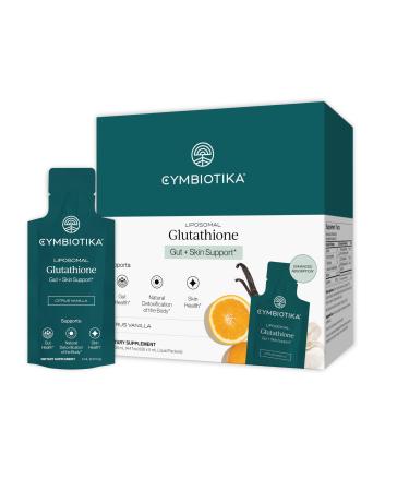 CYMBIOTIKA Liposomal Glutathione Supplement PQQ CoQ10 & Antioxidants for Detox Brain Energy Immune Support Advanced Absorption for Cellular Health & Longevity Citrus Vanilla 1 Month Supply Citrus Vanilla 0.17 Fl O