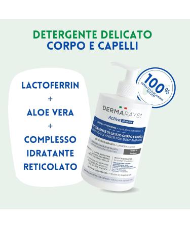 Detergente delicato per corpo e capelli - Dermarays Active - All-in-one - Buy Online on GoSupps.com