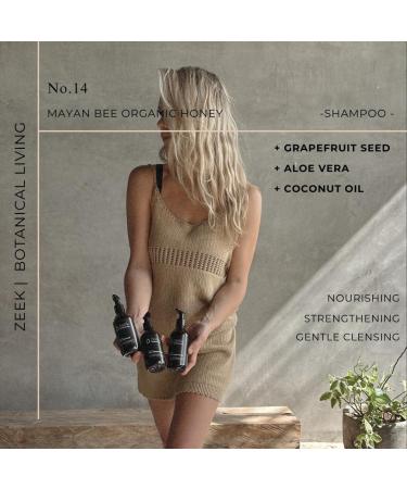 ZEEK Mayan Bee Organic Hair Honey Shampoo - 16 Oz | Nourishing Natural Hair Care for All Hair Types - Buy Online on GoSupps.com