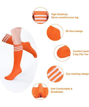 Simplicity Women Costume Set: 4 Layered Tulle Tutu Skirt & Tube Socks in Orange - Buy Online on GoSupps.com