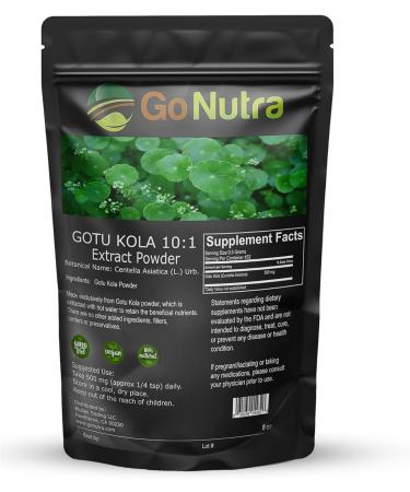Gotu Kola 10:1 Extract Powder (8 oz) Centella Asiatica | Gluten Free and Non-GMO | Ayurvedic Herbal Supplement - Buy Online on GoSupps.com