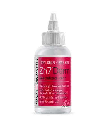 MAXIGUARD Pet Skin Care Gel Zn7 Derm with Neutralized Zinc for Dogs, Cats, Bovine, Exotics and Companion Animals 2oz