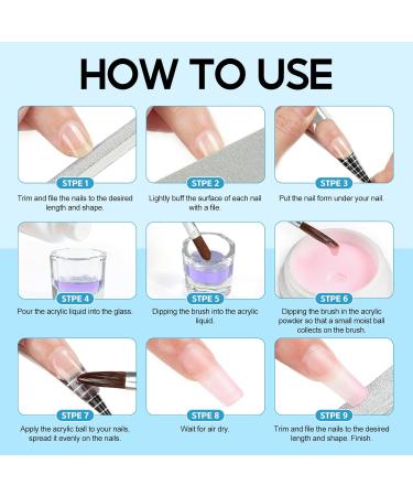 PEACECOLOR 3PC 120ML Acrylic Liquid Monomer Set for Acrylic Nails Liquid Non-Yellowing Formula for Acrylic Nails Application Nail Extension & Nail Carving DIY at Home Beauty Gifts color 173 - Buy Online on GoSupps.com