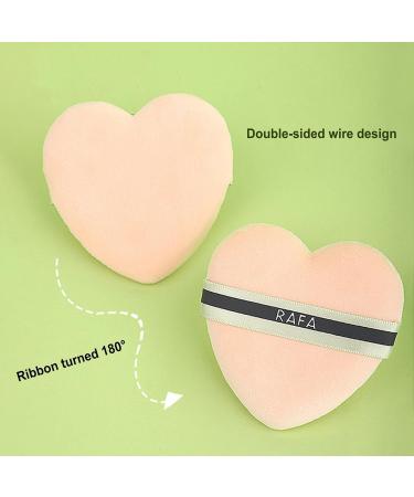 Makeup Puff Heart Shaped Make up Sponges Puff | Face Makeup Tools Velour Powder Puff Reusable Setting Powder Puff for Setting Contouring Under Eyes - Buy Online on GoSupps.com