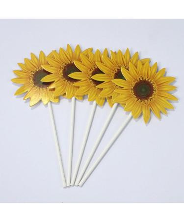 40 Pieces Sunflower Cupcake Toppers Daisy Cupcake Toppers Flower Cake Picks for Easter Spring Party Decor Baby Shower Dessert Supplies - Buy Online on GoSupps.com