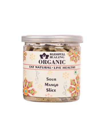 Blessfull Healing Organic Sour Mango Slice 300 Gram Airtight Container (Packing May Vary)
