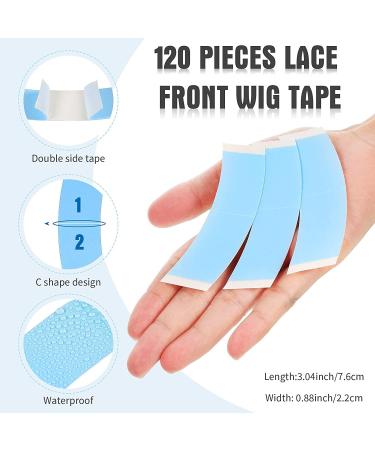 Phopurtall 288 Pieces Lace Front Wig Tape Double Sided Adhesive Wig Tapes Waterproof Lace Tape C- Wig Tape Hair Wig Tape - Buy Online on GoSupps.com