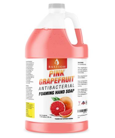 Pink Grapefruit Foaming Antibacterial Hand Soap Refill 1 Gallon (128 oz) Refreshing Pink Grapefruit Scent Bulk Hand Soap-Made In The USA. Grapefruit 128 Fl Oz (Pack of 1)