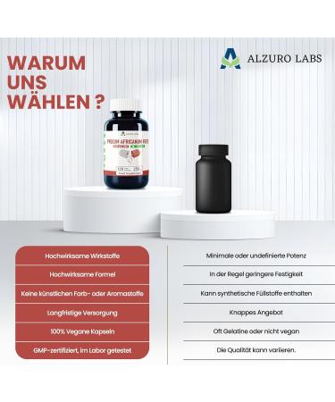 Pygeum Africanum Forte | 5 000 mg quivalent (extrait 250 mg 20:1) | 120 capsules v g taliennes | Soutien de la prostate haute dose | 4 mois de r serve | Test en laboratoire | Certifi  - Buy Online on GoSupps.com