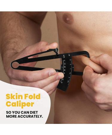 Skinfold Body Fat Caliper - Handheld BMI Measurement Tool by MEDca (Pack of 2 Black) - Accurate Analyzer for Men and Women - Buy Online on GoSupps.com