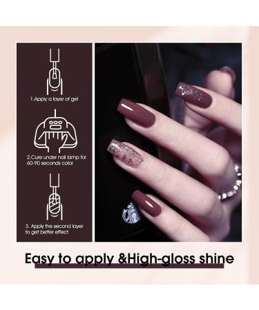 VENALISA 12ml Coffee Color Gel Nail Polish | Soak Off UV LED Natural Nail Gel | DIY Manicure French Gifts - Deep Violet 0.43 OZ - Buy Online on GoSupps.com