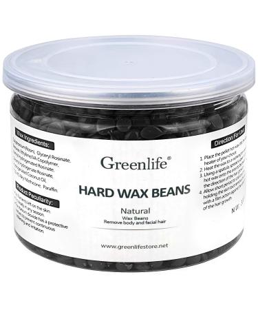 GreenLife 300g Hard Wax Beads Hard Wax Beans Hair Removal Painless Waxing Bean Home wax Kit for Facial Legs Arms Body Bikini Brazilian Pearl Depilatory Hot Waxs for Women and Men (300g bottled Blackcurrant)