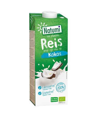 Natumi Rice Coconut Drink - Organic - 1L - Pack of 12