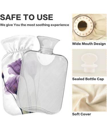 Hot Water Bottle 2L - Lavender Hope Flowers | Pain Relief & Hand/Feet Warmer for Winter | International Shipping - Buy Online on GoSupps.com
