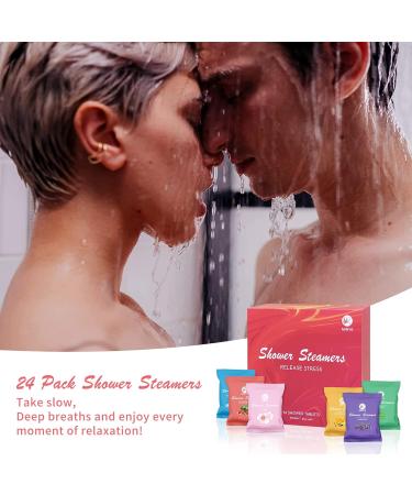 MR MIRYE 24-Pack Organic Shower Steamers Aromatherapy - Rose, Watermelon, Tea Tree, Orange, Vanilla, Sea Salt Lavender - Mothers Day Gifts for Her - Buy Online on GoSupps.com