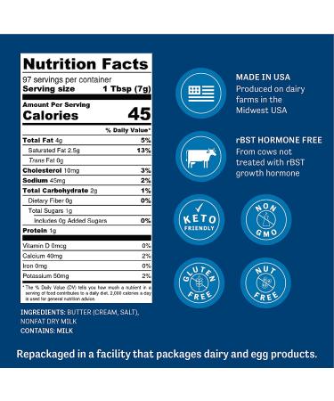 Judees Butter Powder 1.5lb (24oz) - Non-GMO, Keto-Friendly, Gluten & Nut-Free - Baking Ready Ingredient - Made in USA (1.5 Pound) - Buy Online on GoSupps.com