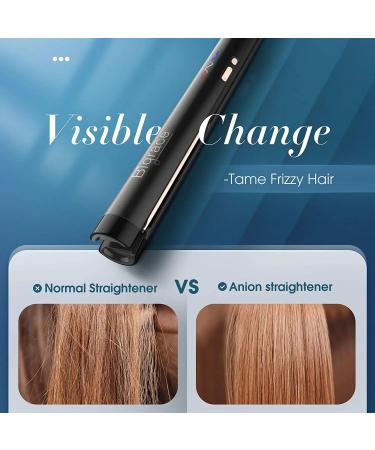 Negative Ion Flat Iron Hair Straightener & Curler 2-in-1 - Ceramic Coating 11 Temps Dual Voltage for Home & Travel - Perfect for All Hair Types - Buy Online on GoSupps.com