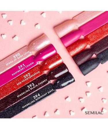 SEMILAC 390 Spark of Bare Love Nail UV Gel Polish | Long Lasting and Easy to Apply | Soak off UV/Led | Perfect for Home and Professional Manicure and Pedicure 7 ml - Buy Online on GoSupps.com