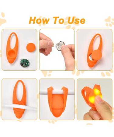 Auauy 5-Piece LED Dog Collar & Safety Light Set - Waterproof Silicone Reflectors for Cats & Dogs - Ideal for Jogging & Backpack Use - Buy Online on GoSupps.com