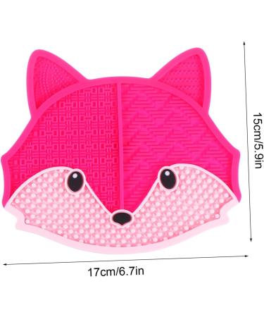 Housoutil Fox Scrub Makeup Silicone Makeup Brush Cleaner Brush Cleaning Makeup Brush Washing Tool Makeup Brush Drying Rack Makeup Brush Color Remover With Suction Cup Silica Gel Sucker 17x15cm Rosy - Buy Online on GoSupps.com