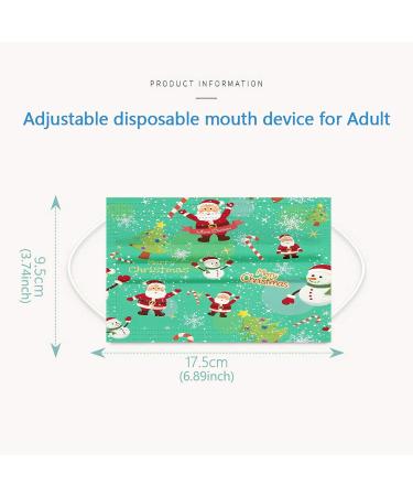 50PC Christmas Disposable Face_Mask for Adults Women Men with Winter Cute Colored Design Holiday Theme 3ply Breathable (#24) - Buy Online on GoSupps.com
