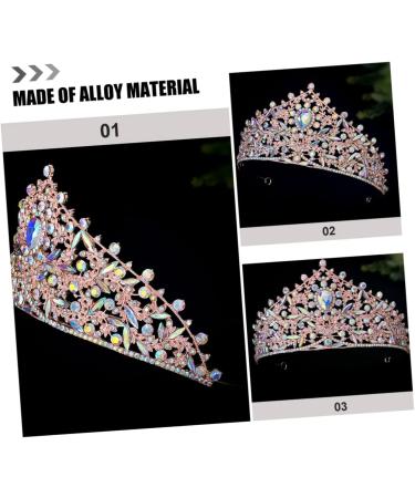 DRESSOOS Crown Headband Crown Bridal Crown Crowns for Women Rhinestone Headband Princess Crown Wedding Crown for Bride Bridal Hair Accessories Crown for Bride Wedding Zinc Alloy 17.00X17.00X9.00CM Golden - Buy Online on GoSupps.com