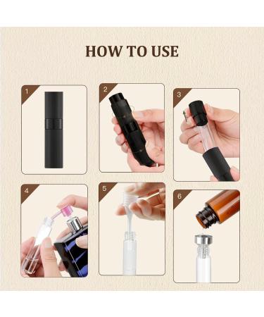 TOUREAL 8ML Aluminum Perfume Atomizer - Refillable Travel Bottle for On-The-Go - Stylish Silver Pinstripes - Buy Online on GoSupps.com