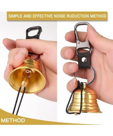 Solid Brass Bear Bells and Emergency Whistle Set for Hiking - Includes Carabiner for Survival Activities - Buy Online on GoSupps.com