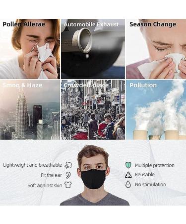 10 Pack Black Reusable Cloth Face Masks | Adjustable Washable & Breathable Protection for Men & Women - Buy Online on GoSupps.com