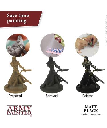 The Army Painter Color Primer Spray Paint  Matt Black  400ml  13.5oz - Acrylic Spray Undercoat for Miniature Painting - Spray Primer for Plastic Miniatures - Buy Online on GoSupps.com