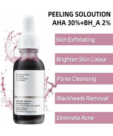 AHA 30%+BHA 2% Face Serum AHA Serum for Hydrated BHA Exfoliating Solution Hyalu B5 Serum AHA &BHA Serum to Reduce Fine Line and Minimise Pore Facial Serum Dark Spot Remover for Face Brightening Serum - Buy Online on GoSupps.com