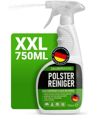 Upholstered cleaner sofa car seat carpet cleaner XXL (750ml) - universal as a stain remover mattress cleaner textile cleaner sofa - Effective couch cleaner made in Germany