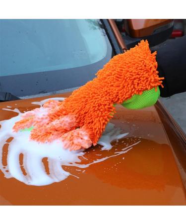 Dishwashing Gloves Micro Fiber Noodle Mesh Car Washing and Cleaning Gloves Washing Bowls Gloves Tools (Color : Purple) - Buy Online on GoSupps.com