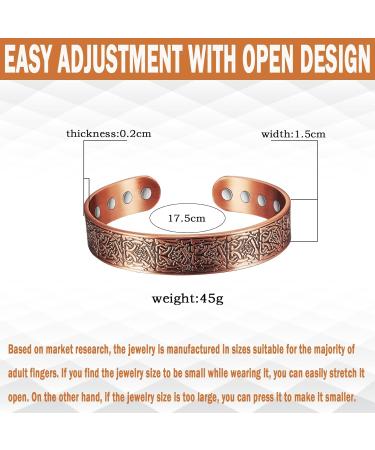 Pure Copper Magnetic Therapy Bracelet for Men - Relieve Arthritis & Carpal Tunnel Pain - Buy Online on GoSupps.com
