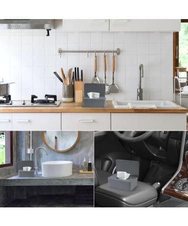 Cheerhom Baby Wet Wipes Box - Gray Moist Toilet Paper Holder with Lid | Ideal for Home Office & Outdoors - 18x12.2x7cm - Buy Online on GoSupps.com