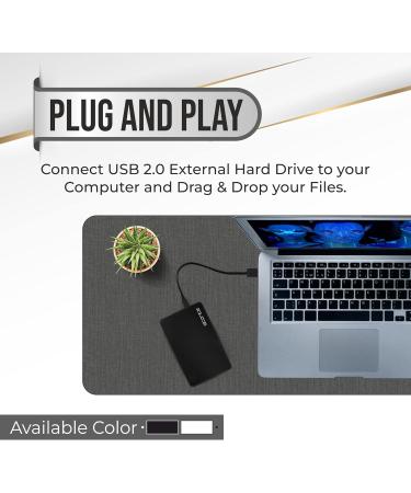 Storite Ultra Slim Portable External Hard Drive - 320GB - Black - Buy Online on GoSupps.com