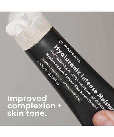 Hyaluronic Acid Moisturizer 100ml by ManCave Formulated to Intensely Hydrate and Soften Skin Effectively Combats Skin Dryness Natural Formulation Suitable for Vegans - Buy Online on GoSupps.com