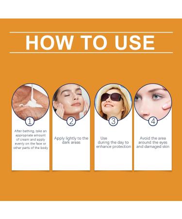 YOENBG Bright Whitening Face Cream deepacting moisture and antiaging skin care cream with vitamin C niacinamide and hyaluronic acid gentle antiblemish agent for all skin types 3 - Buy Online on GoSupps.com