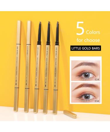Dual-Sided Eyebrow Pencil - Fine Tip Rapid Brow Precise Pen - Sweatproof with Brow Combs (Dark Brown 2 Pcs) - Buy Online on GoSupps.com