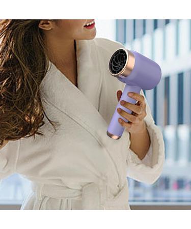 Generic Portable Hair Dryer Hair Blower Professional Setting 3 Speeds Small Cordless Charging Hair Dryer Blow Dryer purple - Buy Online on GoSupps.com