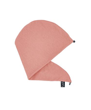 Elizabeth Roberts Hair Towel Wrap 100% Cotton T-Shirt Material Double Layered Blush