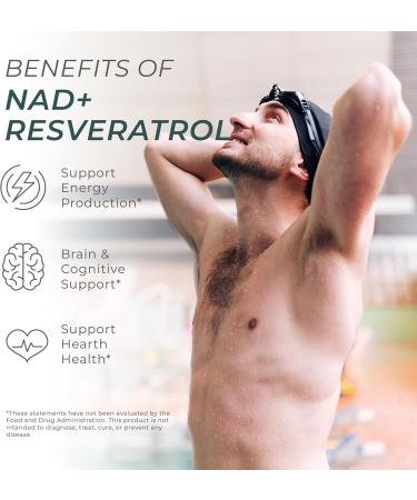 Neurogan NAD+ Resveratrol Supplement - Cellular Balance Support - 1200mg NAD+ & Trans-Resveratrol per Serving 90 Count - Buy Online on GoSupps.com