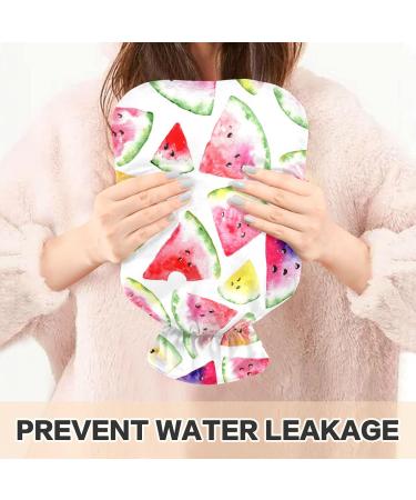 NAANLE Colorful Watermelon Heat Bottle - 1L Transparent Hot Water Bottle for Pain Relief Bed Hand & Feet - Perfect for Heat & Cold Therapy - Buy Online on GoSupps.com