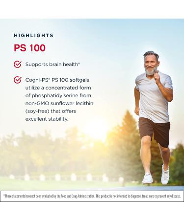 Jarrow Formulas PS 100 - Phosphatidylserine 100mg - 120 Softgels for Memory & Cognitive Support - Buy Online on GoSupps.com