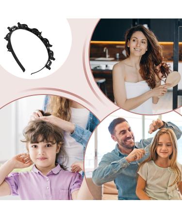 Double Bangs Hairstyle Hairpin Hairpin Headbands Twist And Clip Headband Double Layer Twist Plait Headband Headband With Clips Attached Teeth Comb Hair Hoop For Women Girls - Buy Online on GoSupps.com