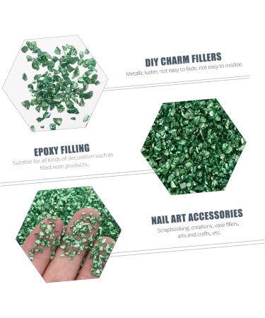 Beaupretty Metal Epoxy 1 Glass Chip 3d Manicure Amulet Metal Filler 0.5X0.3cm Green - Buy Online on GoSupps.com