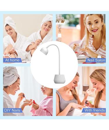 JOSBES Cordless UV LED Nail Lamp 24W Rechargeable Mini Dryer | Quick Dry Gel Light for Home DIY & Salon Manicure - White - Buy Online on GoSupps.com